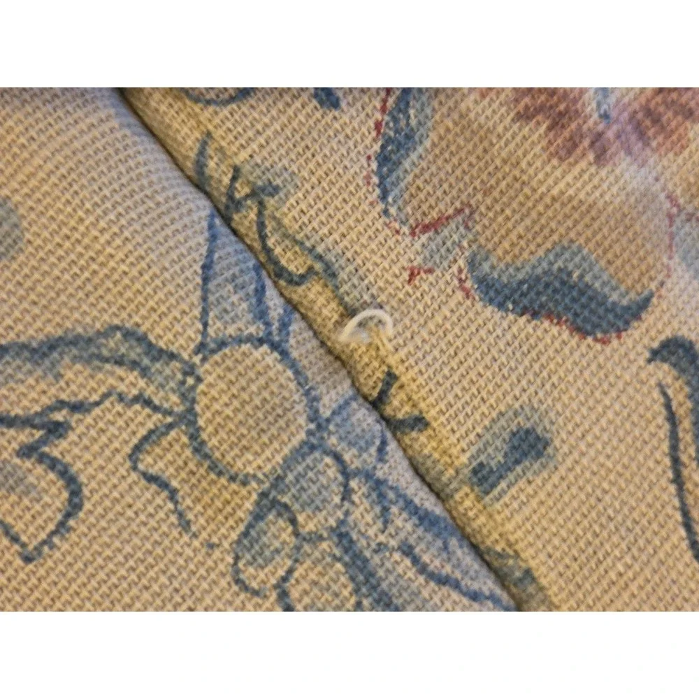 Vtg 90s Ralph Lauren Provence Full Queen Comforter Jacobean Floral Linen‎ Blend